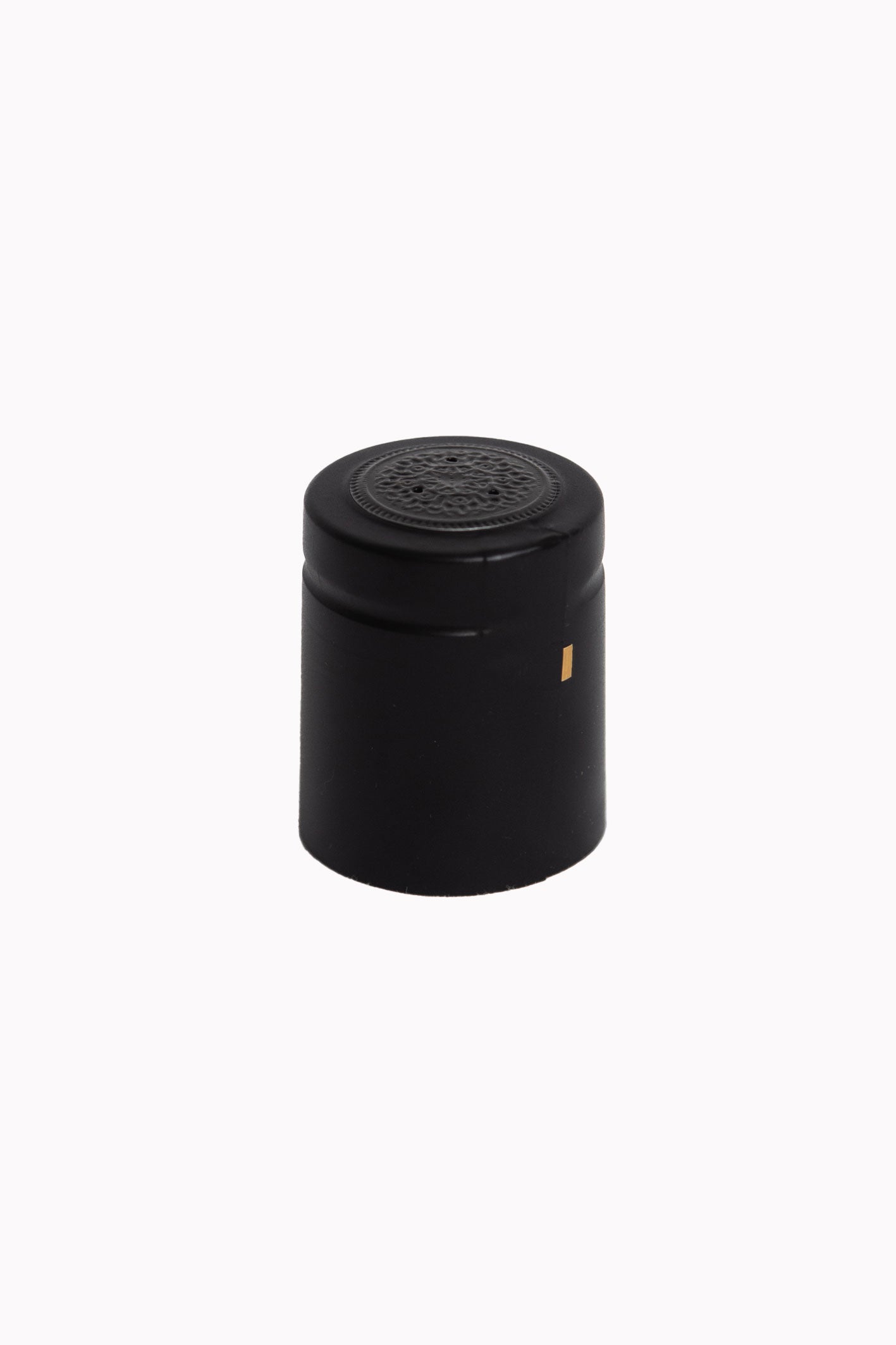 California Bottles' Satin Black PVC sleeves fit 250ml and 500ml olive oil bottles (Dorica and Marasca), come with a gold tear tab for easy opening, and can be shrunk with heat to fit perfectly.