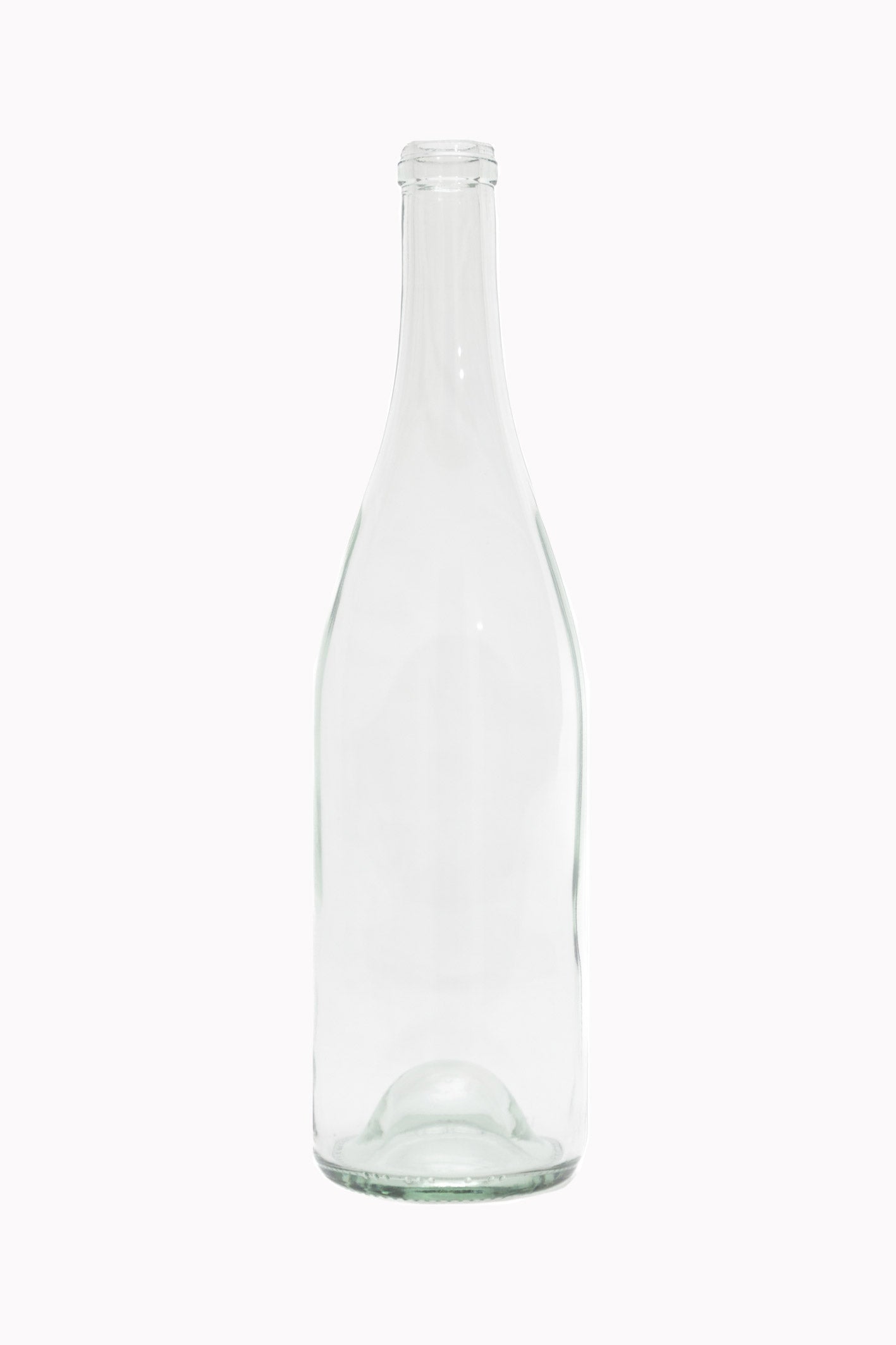 750ml Flint Clear Burgundy Full Punt Bottles Cork Finish Case Of 1 California Bottles 3769