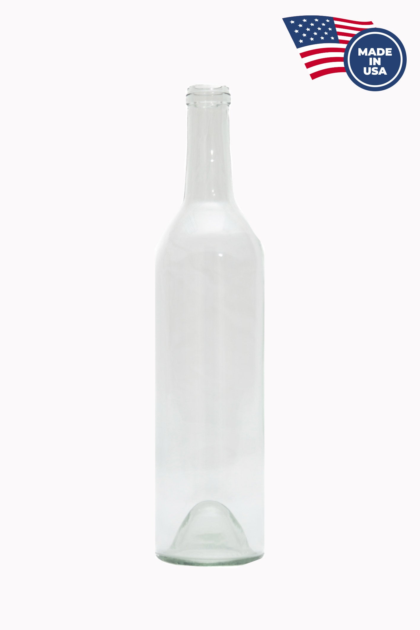 750ml Flint (Clear) Bordeaux (Claret) Full Punt Bottles, Acabado de corcho, Caja de 12