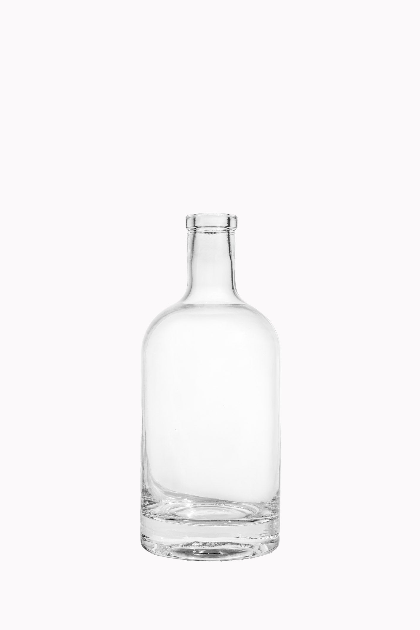 Clear glass bottle