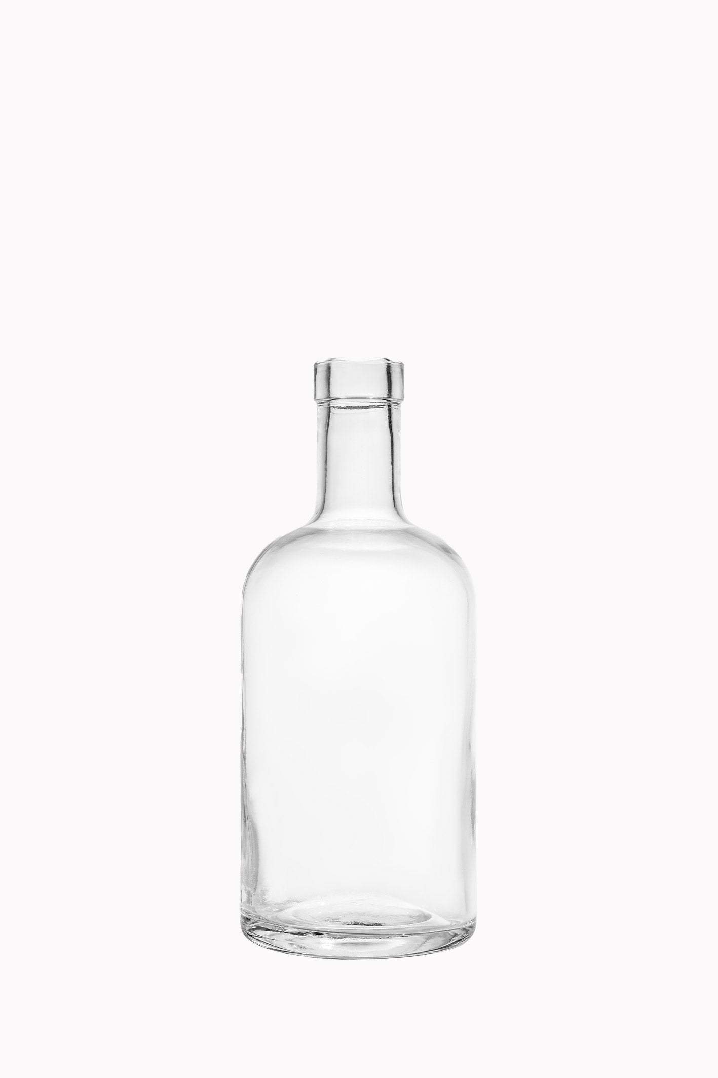 Clear glass bottle