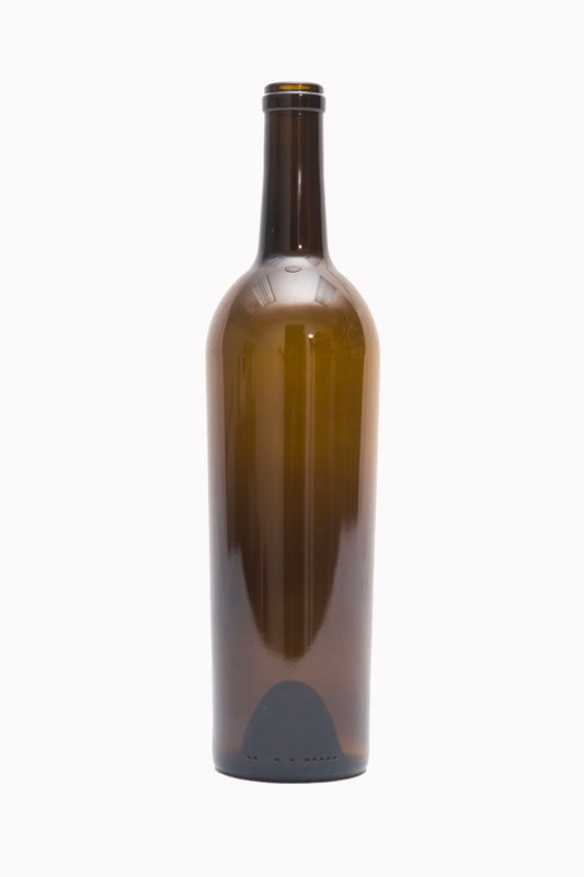 750ml Antique Green Taper Bordeaux (Claret) Full Punt Bottles, Case of 12